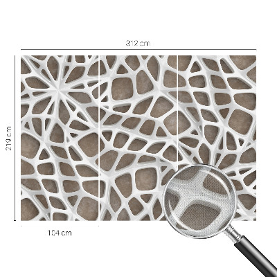 Papel de parede 3D com padrão de rede de renda