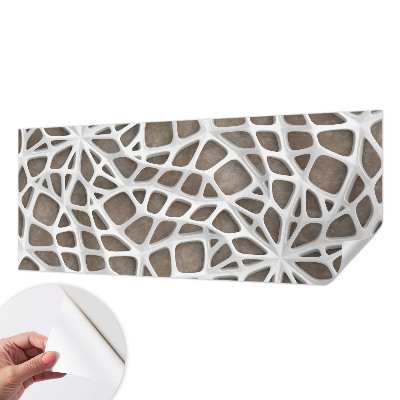 Papel de parede 3D com padrão de rede de renda