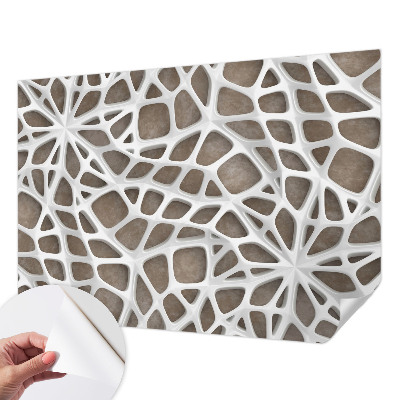 Papel de parede 3D com padrão de rede de renda