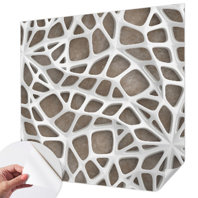Papel de parede 3D com padrão de rede de renda