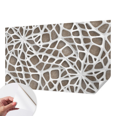Papel de parede 3D com padrão de rede de renda