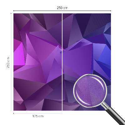 Autocolante de parede fotográfico com padrão de triângulos roxos