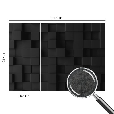 Papel de parede autocolante para quarto cubos tridimensionais