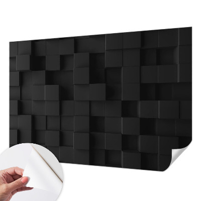 Papel de parede autocolante para quarto cubos tridimensionais