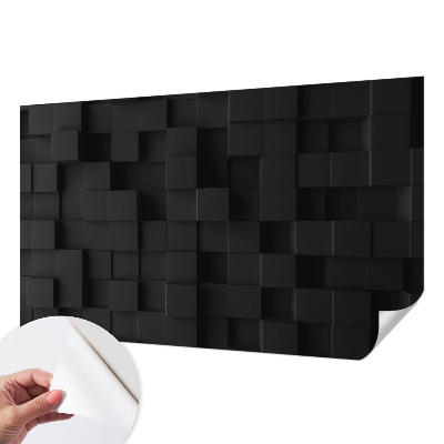 Papel de parede autocolante para quarto cubos tridimensionais