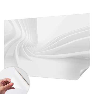 Papel de parede autocolante com padrão de linhas onduladas