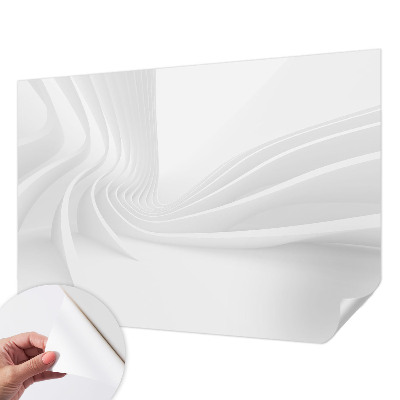 Papel de parede autocolante com padrão de linhas onduladas