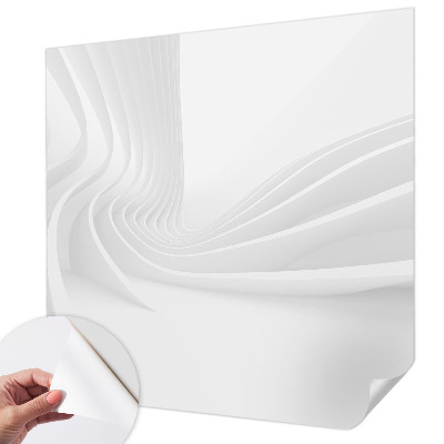 Papel de parede autocolante com padrão de linhas onduladas