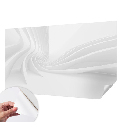 Papel de parede autocolante com padrão de linhas onduladas