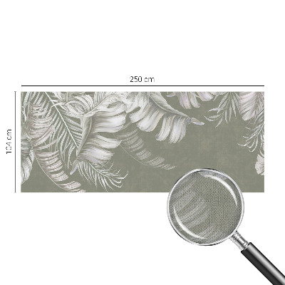 Papel de parede para criança com estampa de folhas delicadas