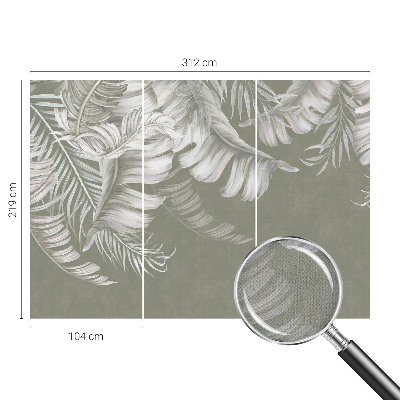 Papel de parede para criança Folhas delicadas