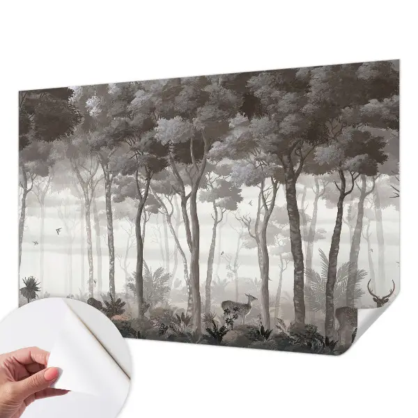 Papel de parede infantil com estampa Magia da Floresta