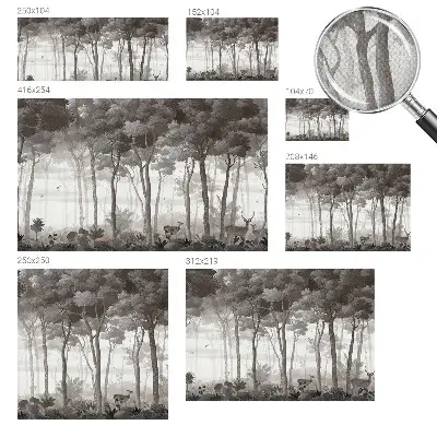 Papel de parede infantil com estampa Magia da Floresta