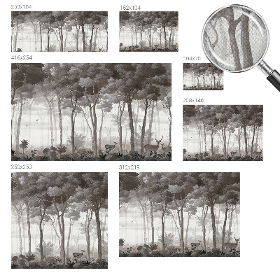 Papel de parede infantil Magia da floresta