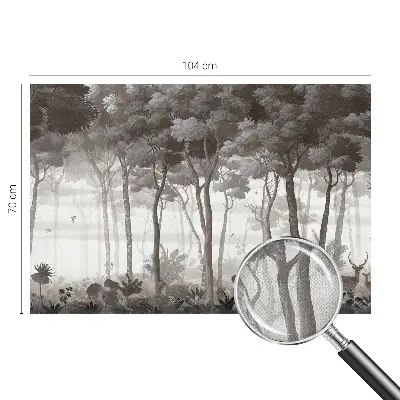 Papel de parede infantil com estampa Magia da Floresta