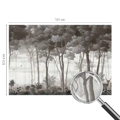 Papel de parede infantil com estampa Magia da Floresta