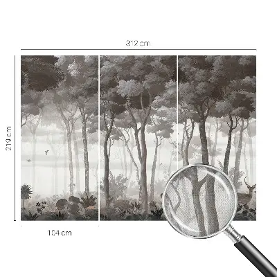 Papel de parede infantil com estampa Magia da Floresta