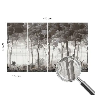 Papel de parede infantil com estampa Magia da Floresta