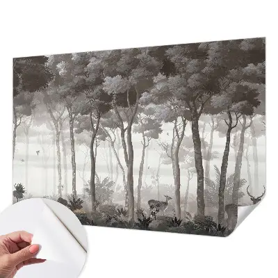 Papel de parede infantil com estampa Magia da Floresta