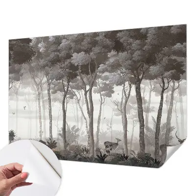 Papel de parede infantil com estampa Magia da Floresta