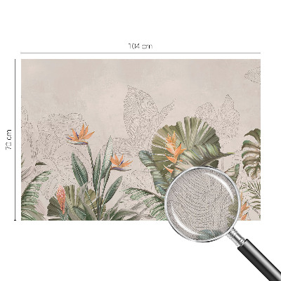 Papel de parede autocolante para quarto Flores tropicais