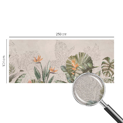 Papel de parede autocolante para quarto Flores tropicais