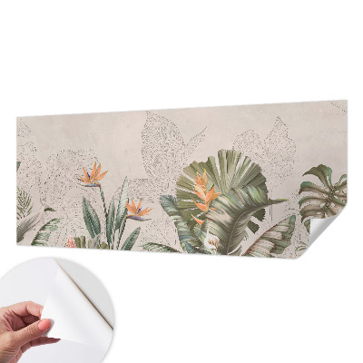 Papel de parede autocolante para quarto Flores tropicais