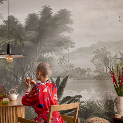 Papel de parede autocolante oásis tropical