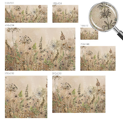 Papel de parede 3D flores rústicas