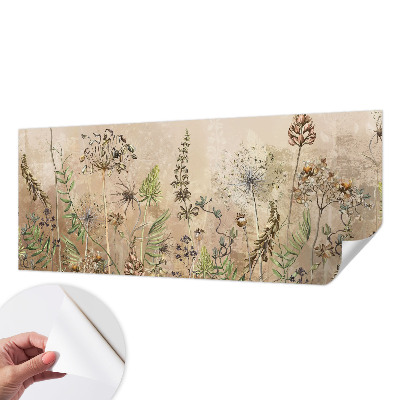 Papel de parede 3D flores rústicas