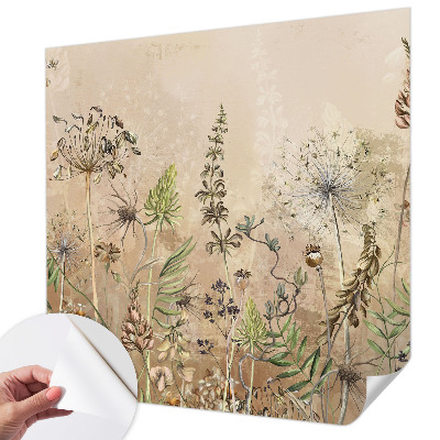 Papel de parede 3D flores rústicas