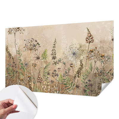 Papel de parede 3D flores rústicas