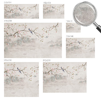 Papel de parede autocolante paisagem oriental