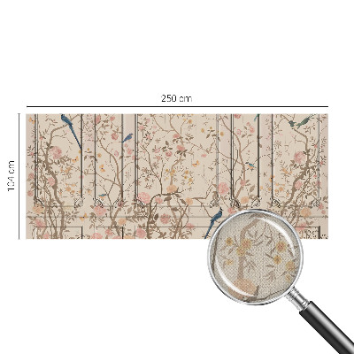 Papel de parede 3D Pássaros e flores