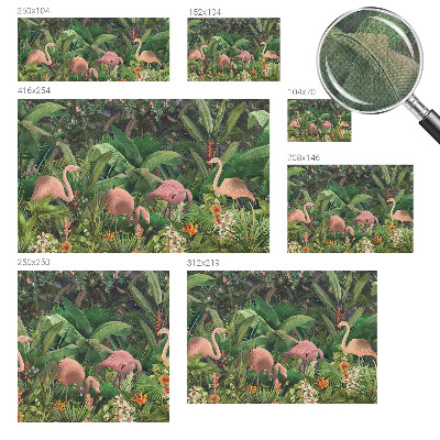 Papel de parede autocolante para sala com estampa de flamingos cor-de-rosa