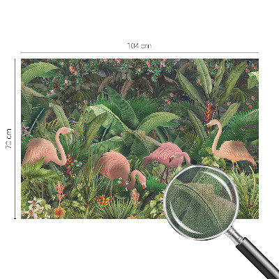 Papel de parede autocolante para sala com estampa de flamingos cor-de-rosa