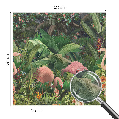 Papel de parede autocolante para sala com estampa de flamingos cor-de-rosa