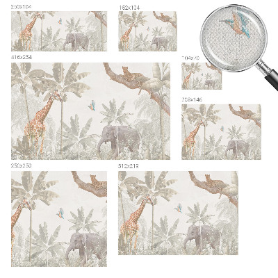 Papel de parede infantil oásis tropical