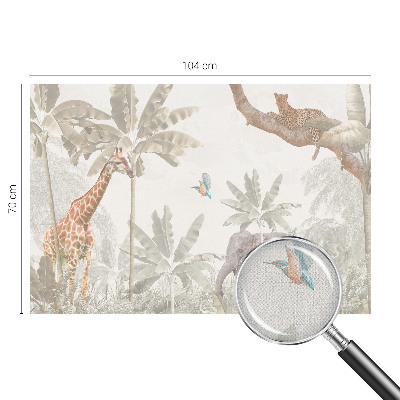 Papel de parede infantil oásis tropical