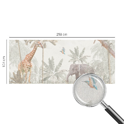 Papel de parede infantil oásis tropical