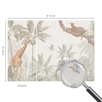 Papel de parede infantil oásis tropical