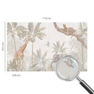 Papel de parede infantil oásis tropical