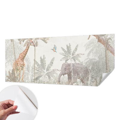 Papel de parede infantil oásis tropical