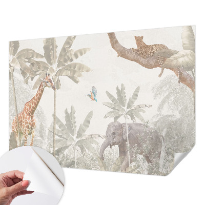Papel de parede infantil oásis tropical
