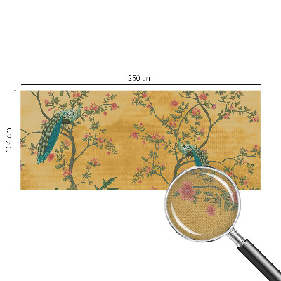 Papel de parede autocolante para sala Árvores de pavão