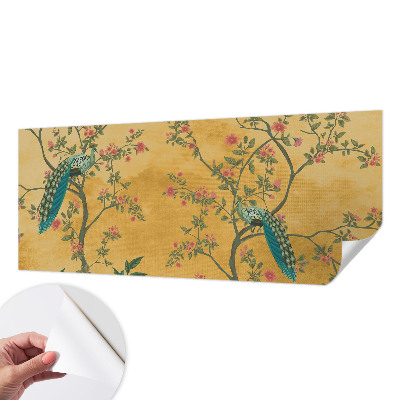 Papel de parede autocolante para sala Árvores de pavão