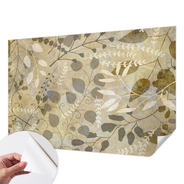 Papel de parede autocolante para quarto Folhas de galho