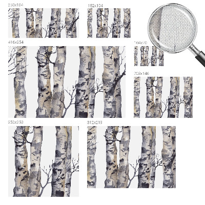 Autocolante de parede fotográfico floresta de álamos