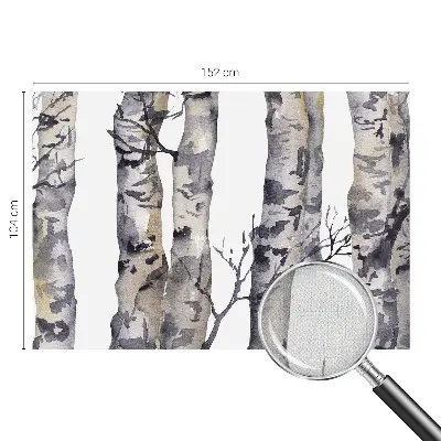 Autocolante de parede fotográfico com motivo de floresta de álamos