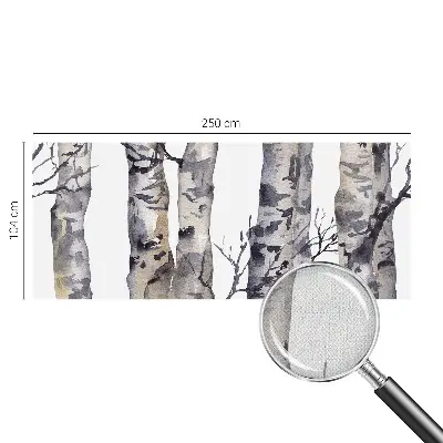 Autocolante de parede fotográfico com motivo de floresta de álamos